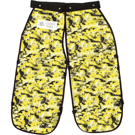 FORESTER Chainsaw Chaps for Men & Women | Apron Style Men's Chain Saw Chaps with Adjustable Waist & Pocket | Digital Yellow | 40"