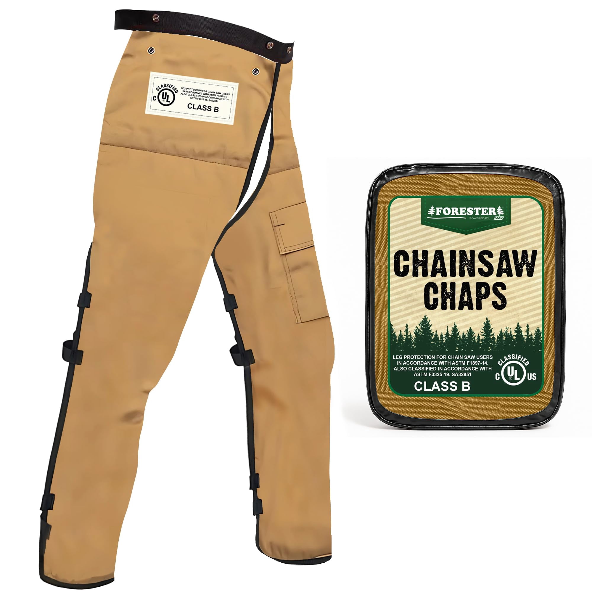 FORESTER Chainsaw Chaps for Men & Women | Apron Style Men's Chain Saw ...