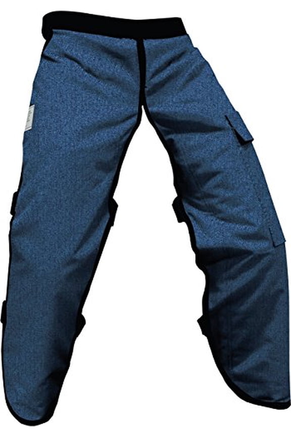 Chainsaw Safety Chaps with Pocket, Apron Style (Regular 37", Denim)