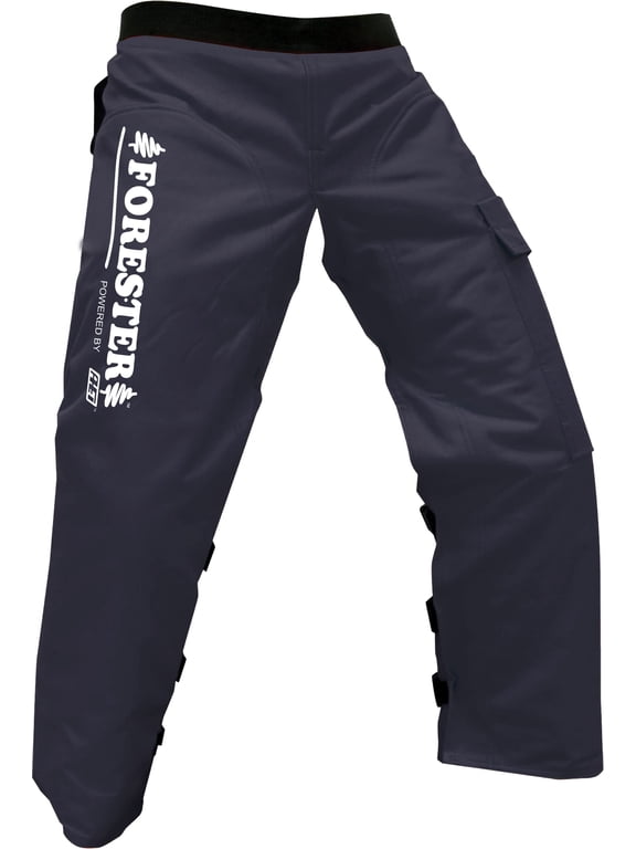 ORESTER Chainsaw Chaps - Forestry Chainsaw Safety Gear Heavy Duty Apron Style Chap Pants with Adjustable Belt and Pocket (37 Inch, Black With Reflective