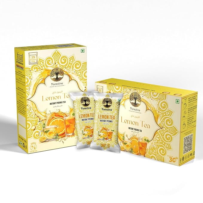 FORESTINE Instant Tea premix (25 Sachets) (Lemon Tea) (2 in 1 ...