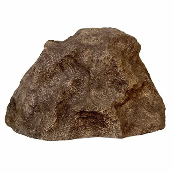 FOREVER BAMBOO Artificial Rock Faux Rock Pump Cover Hollow Landscape Decoration Artificial Rock Cover Fiberglass Painted Mock Rock Small River Brown 9 in H x 13 in W x 16 in L