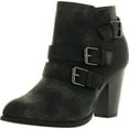 thumbnail image 1 of FOREVER CAMILA-64 Womens Fashion Chunky Heel Buckled Strap Ankle Booties, 1 of 4
