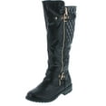 thumbnail image 1 of FOREVER MANGO-21 Women's Winkle Back Shaft Side Zip Knee High Flat Riding Boots, 1 of 7