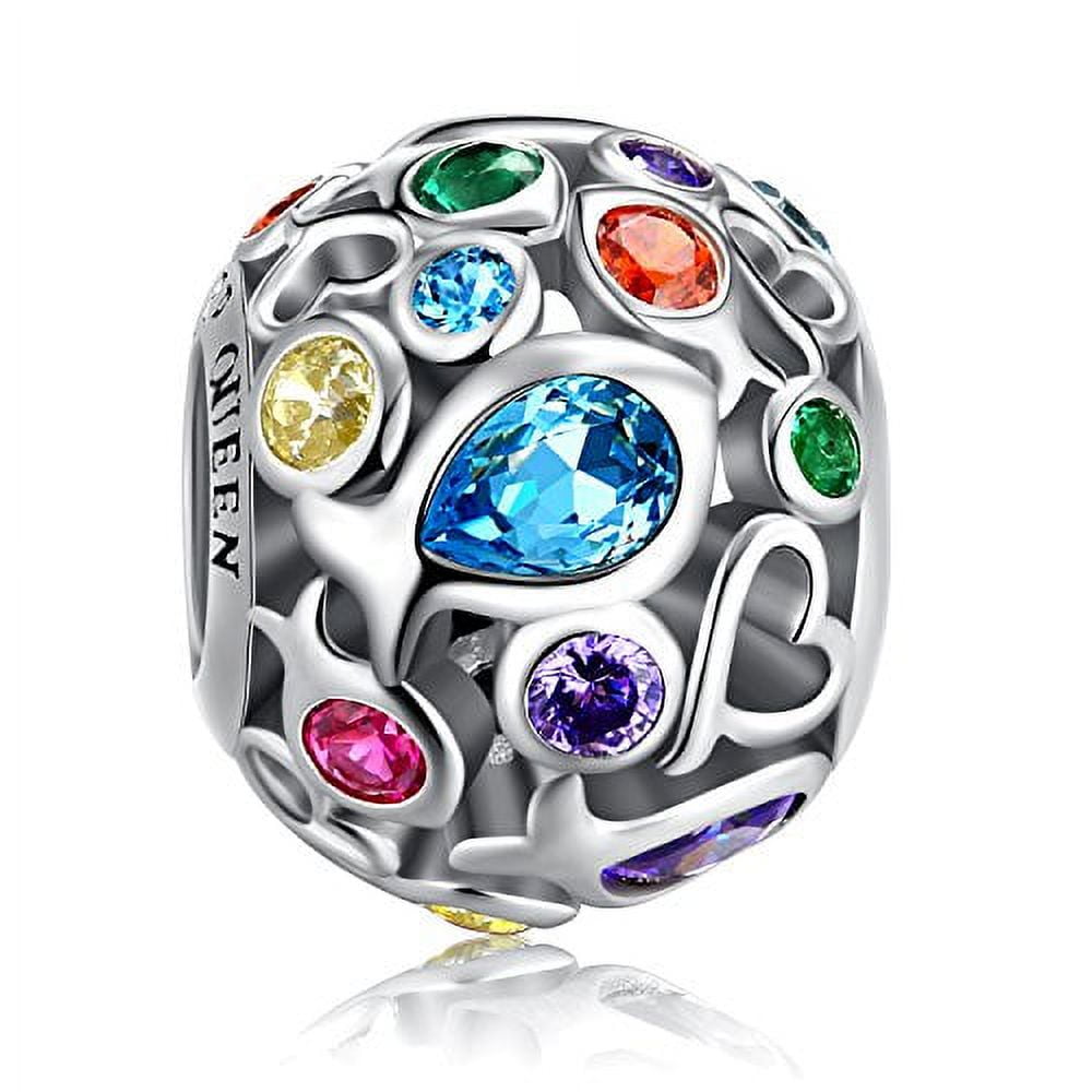 Amazon.com: 20Pcs Assorted Color Luxury Rhinestone Large Hole Spacer Fit Pandora  Charms Bracelet Hair Beads for Women DIY Jewelry Making - (Color: Normal  Mixed Color) : Arts, Crafts & Sewing