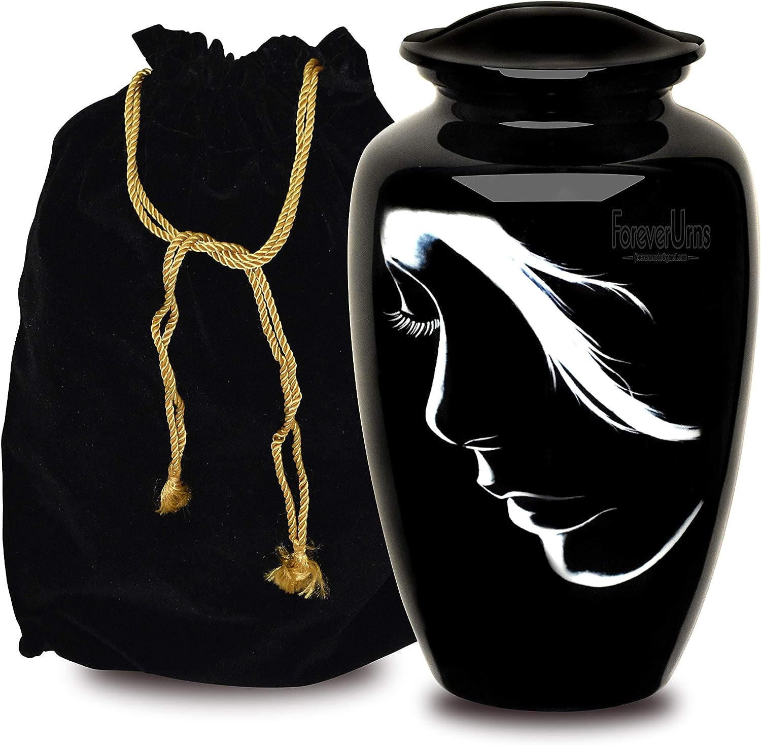 FOREVER URNS Adult Cremation Urn Girl Face Urn For Human Ashes