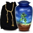 thumbnail image 1 of FOREVER URNS Adult Cremation Urn Love Beach Urn For Human Ashes, Handcrafted 220 Cu. In With Velvet Bag., 1 of 5