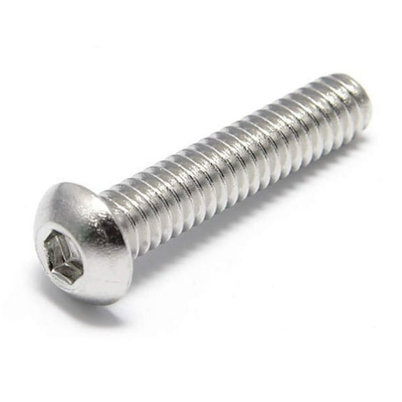 FOREVERBOLT FBBHSCAPS102412P100 Button Socket Head Cap Screw, 10-24 X 1/2" Long, 18-8 Stainless Steel, Finish NL-19, PK 100 CA2