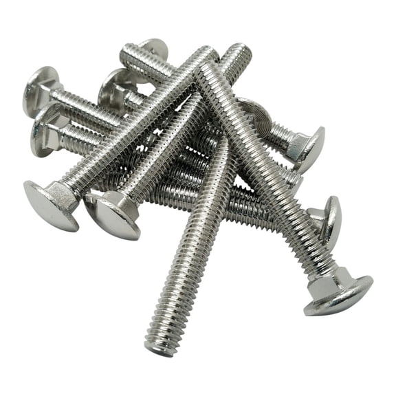 FOREVERBOLT FBCB1215P10 1/2-13 X 1 1/2" Carriage Bolts, 18-8 SS, Finish NL-19, PK10 CA1