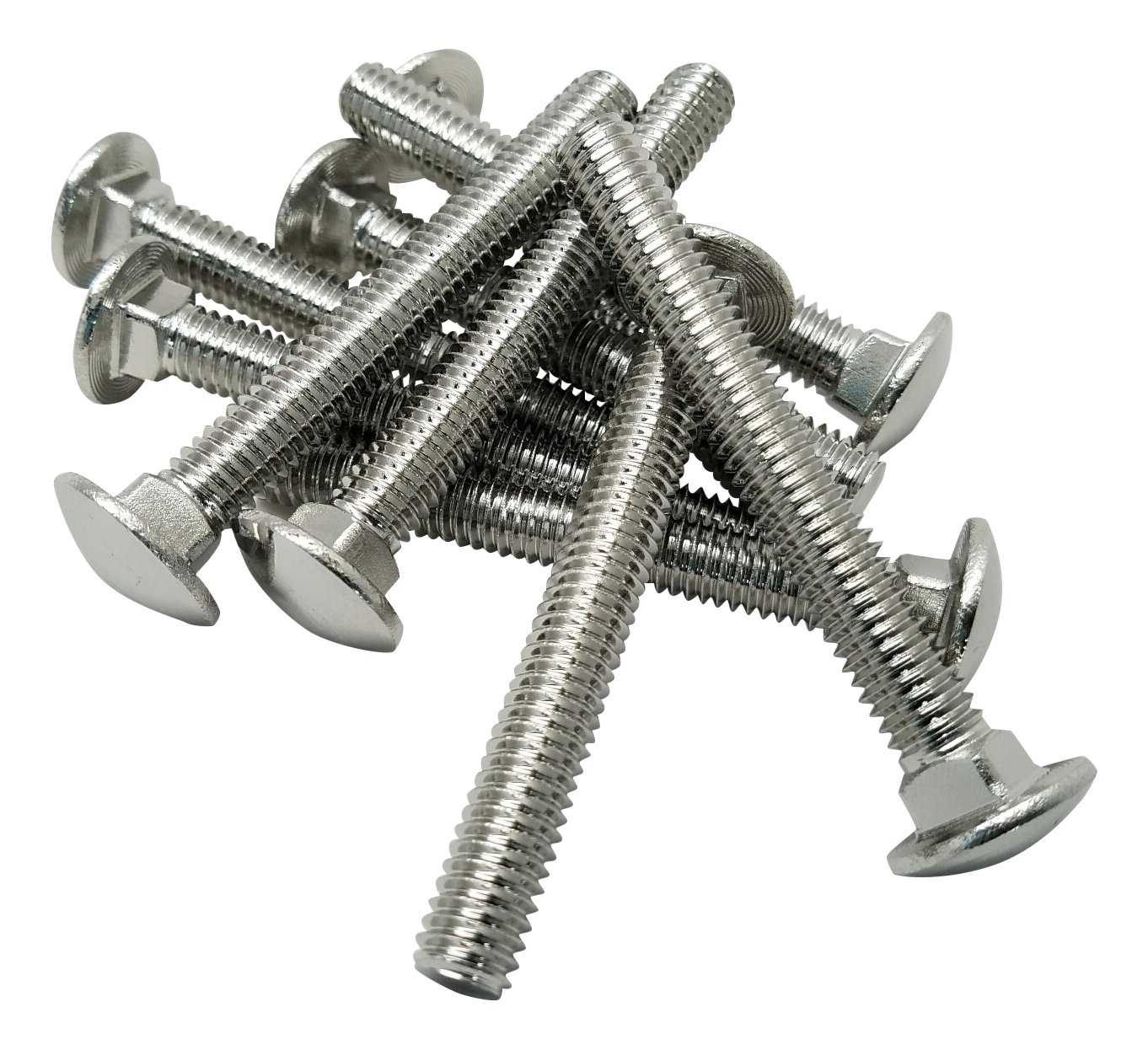 FOREVERBOLT FBCB3825P25 3/8-16 X 2 1/2" Carriage Bolts, 18-8 SS, Finish NL-19, PK25 CA3