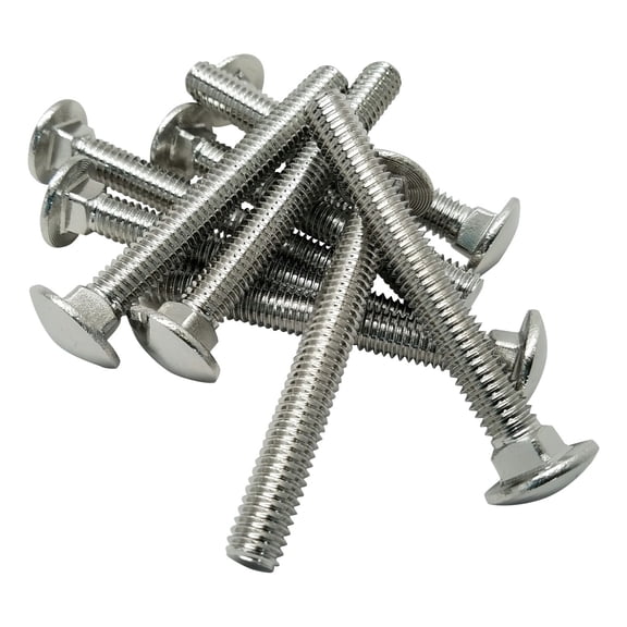 FOREVERBOLT FBCB3825P25 3/8-16 X 2 1/2" Carriage Bolts, 18-8 SS, Finish NL-19, PK25 CA3