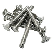 FOREVERBOLT FBCB3845P10 3/8-16 X 4 1/2" Carriage Bolts, 18-8 SS, Finish NL-19, PK10