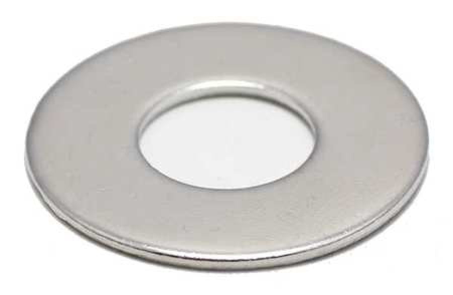 FOREVERBOLT FBFLWASH14SODP100 1/4" x 5/8" OD NL-19(R) Finish 18-8 Stainless Steel Flat Washers, 100 pk.