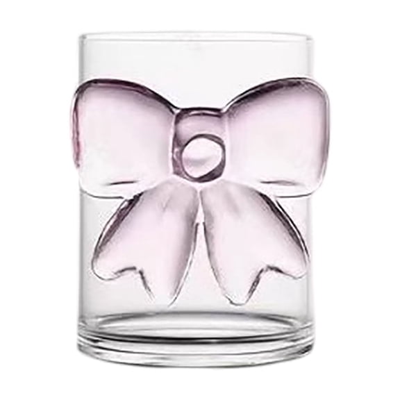FOREVERLVBB 1Pcs Bow Stem Glasses Pink Bow Styled Glasses, Tall Glasses for Wedding Birthday Party.