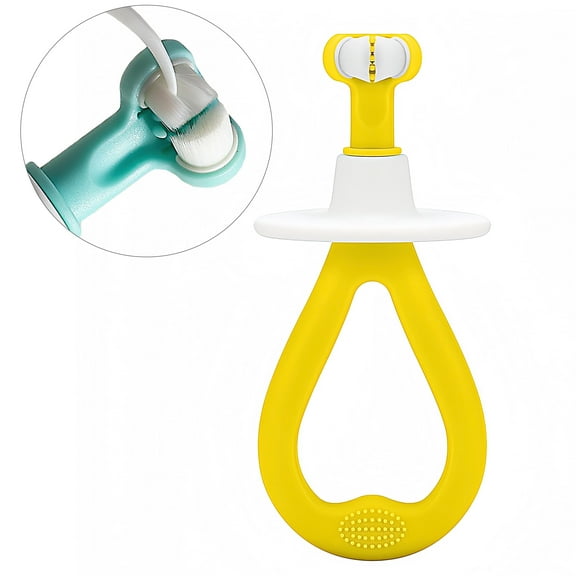 Baby Toothbrush for 1-5 Years, Infant & Toddler Toothbrush, Adjustable Safety Shield, Gentle on Sensitive Gums, Cleans All Sides at Once