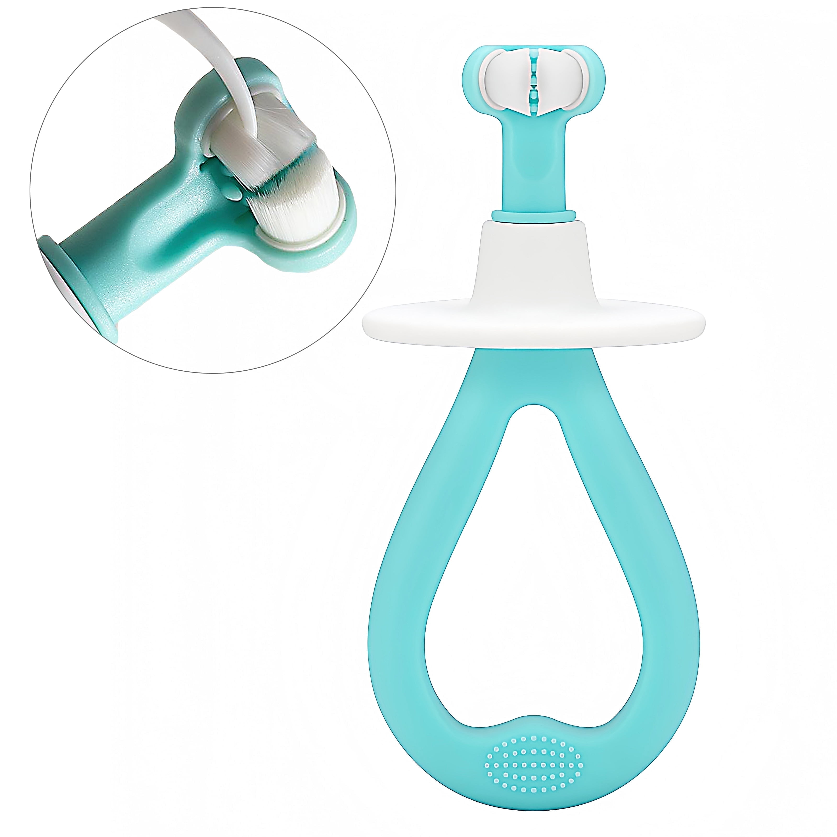 Baby Toothbrush for 1-5 Years, Infant & Toddler Toothbrush, Adjustable Safety Shield, Gentle on Sensitive Gums, Cleans All Sides at Once