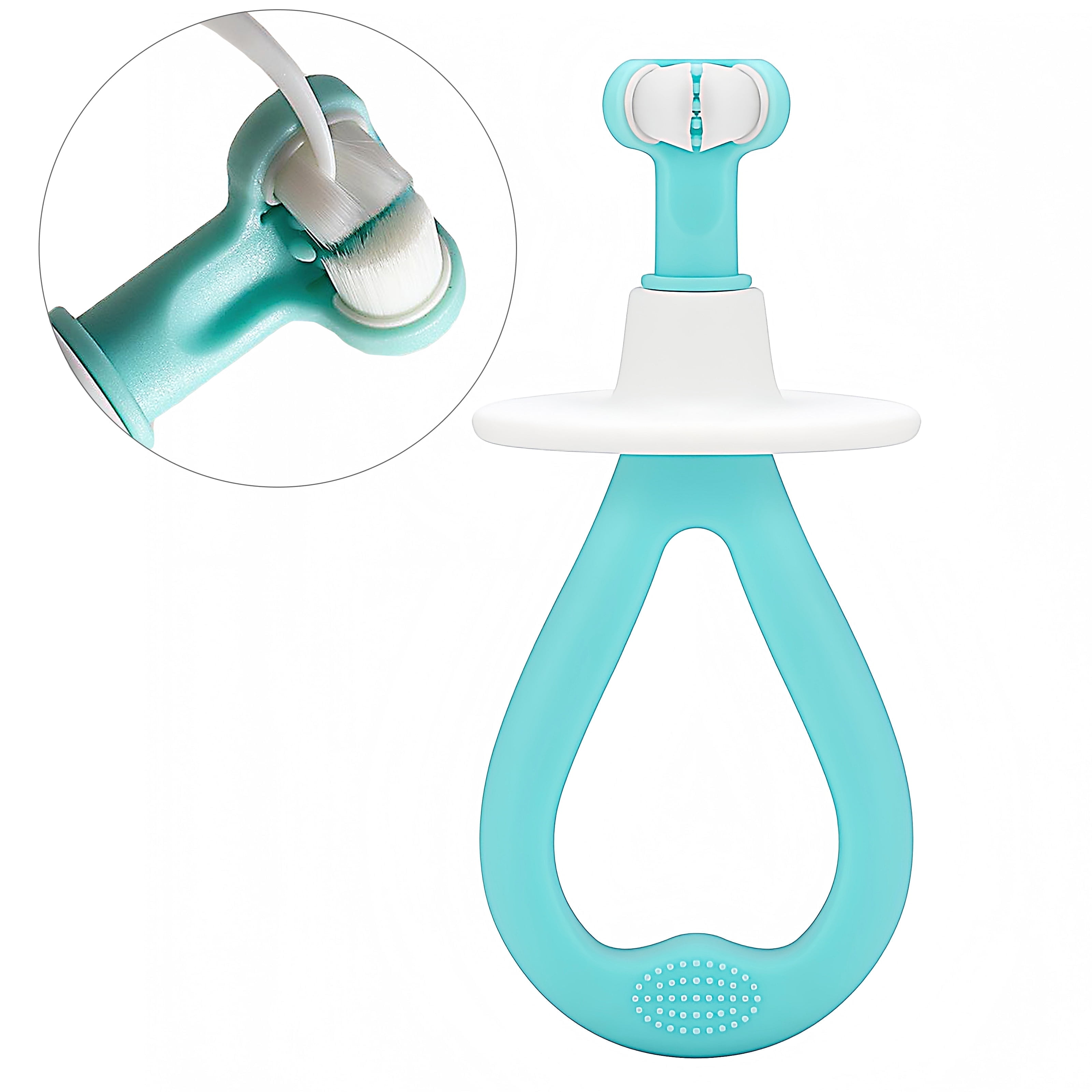 Baby Toothbrush for 1-5 Years, Infant & Toddler Oral Care, Adjustable Safety Shield, Gentle on Sensitive Gums, Cleans All Sides at Once