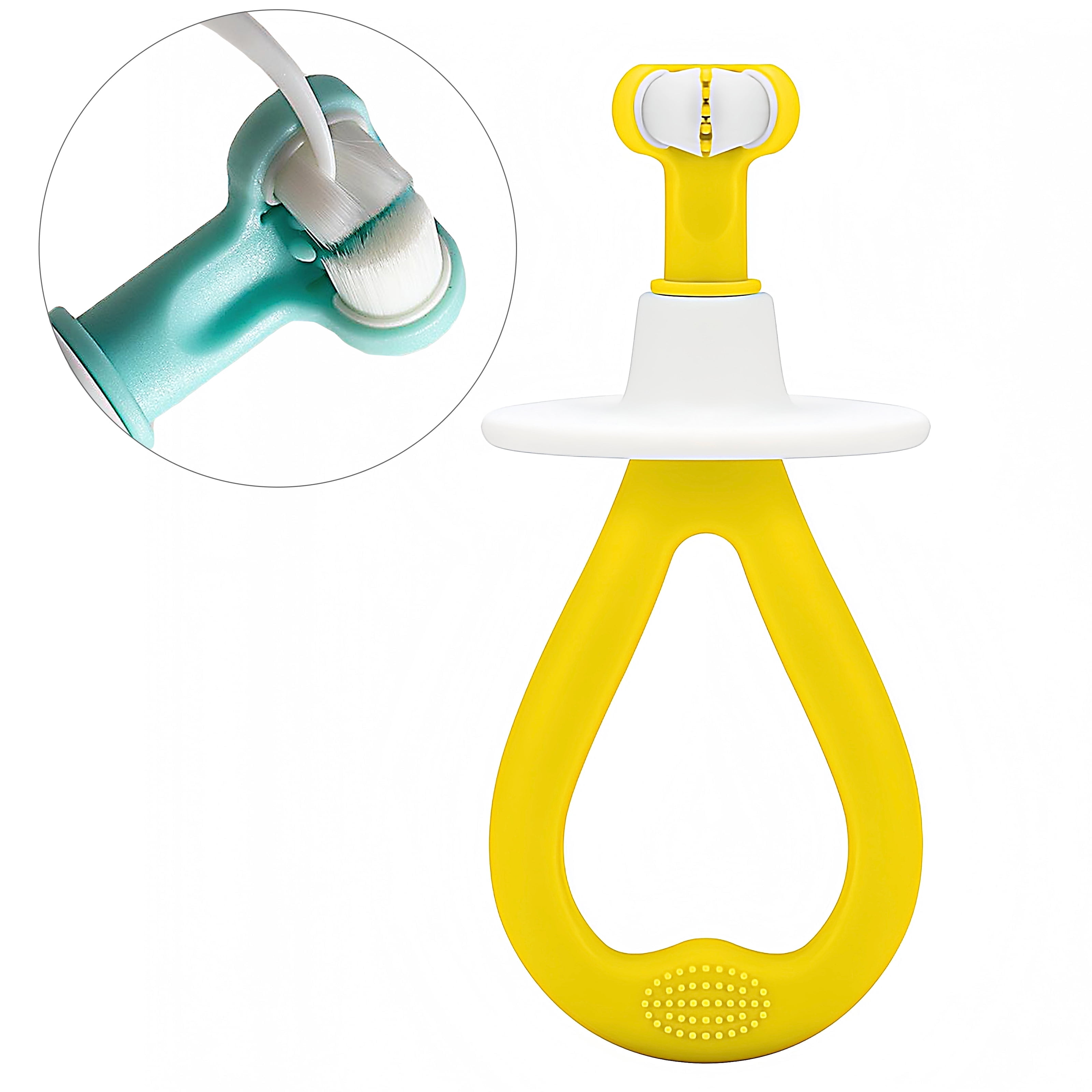 Baby Toothbrush for 1-5 Years, Infant & Toddler Oral Care, Adjustable Safety Shield, Gentle on Sensitive Gums, Cleans All Sides at Once