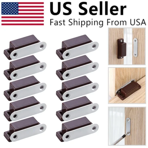 FORGE- 10 Pack Magnetic Cabinet & Door Latch/Catch Closures Kitchen Cabinet Cupboard Us
