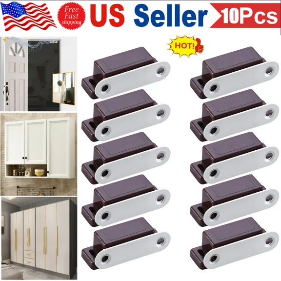 FORGE- 10 Pcs Magnetic Cabinet & Door Latch/Catch Closures Kitchen Cabinet Cupboard Us