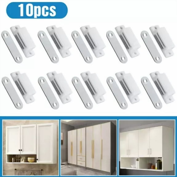 FORGE- 10X Magnetic Cabinet Door Latch Closures Kitchen Cabinet Wardrobe Cupboard Catch