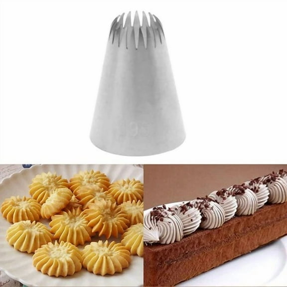 FORGE- #195 Cake Head Metal Icing Piping Nozzles Stainless Steel Cake Cream Decor T-Wa