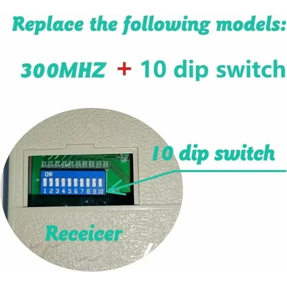 FORGE- 2Pack 300Mhz For Mcs308911 Linear 3089 Garage Door Opener Remote 308911 10 Dip