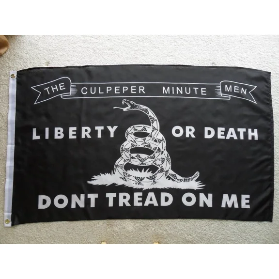 FORGE- 3' X 5' Culpeper Minute "Liberty Or Death Dont Tread On Me" Tea Party Flag 3X5