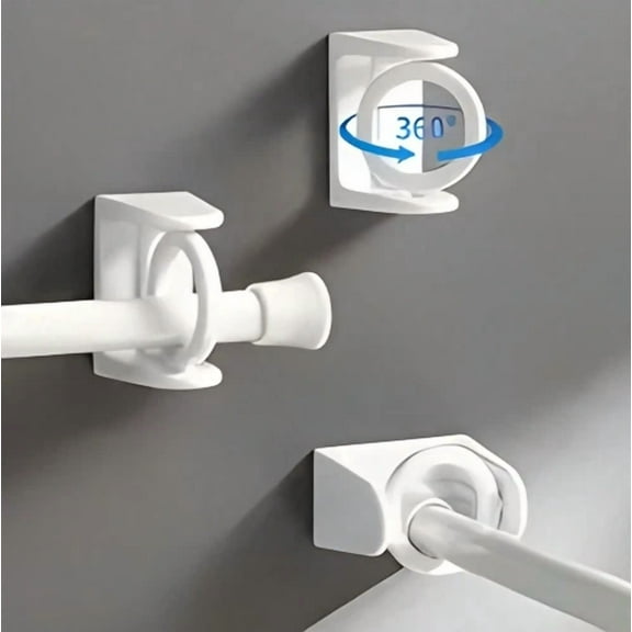 FORGE- 4 Pcs Twist-Lock Curtain Rods - No-Drill Design For Windows, Doors & Towels