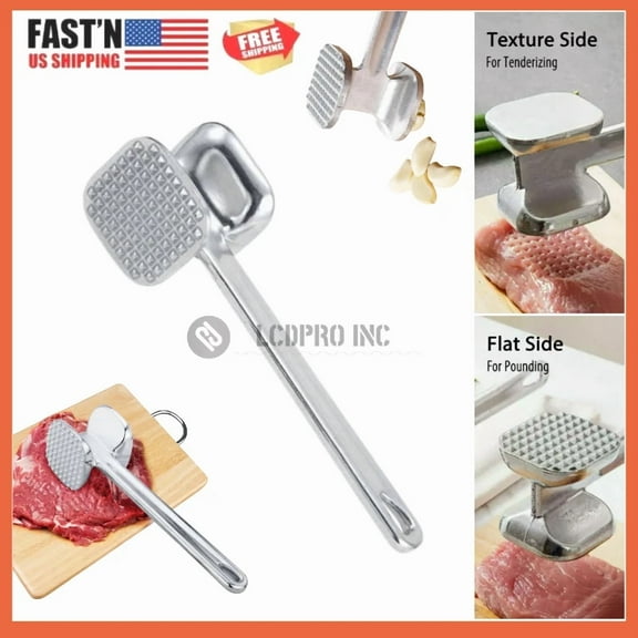 FORGE- 9" Double Side Meat Tenderizer Steak Mallet Food Hammer Beef Pork Kitchen Tool