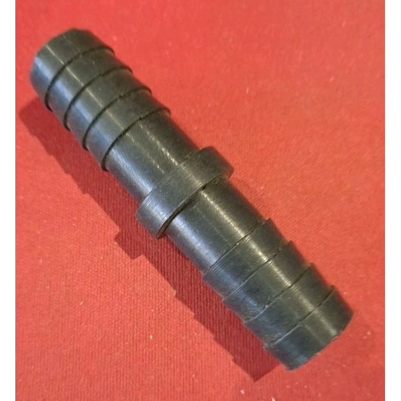 FORGE- Black Plastic Barbed Straight Connector Pipe Hose 3/4 By 3/4