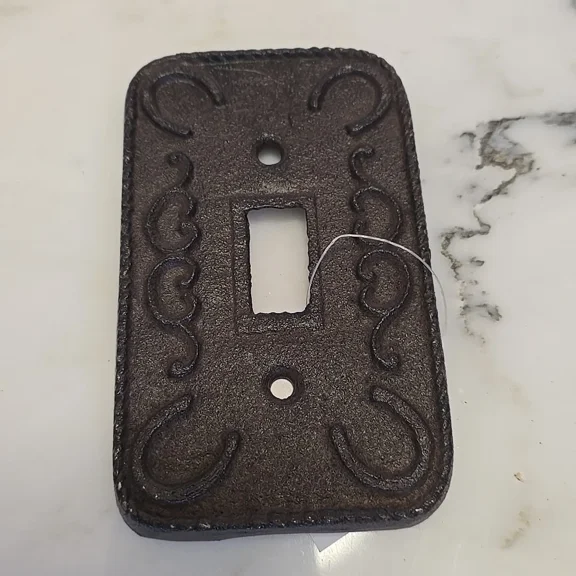 FORGE- Cast Iron Single Toggle Light Switch Cover Western Horseshoe Decorative