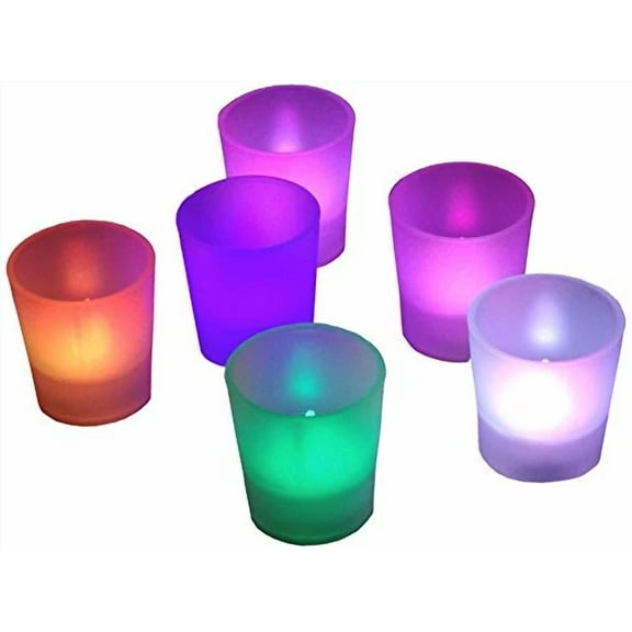 FORGE- Flickering Multicolor 6 Flicker Light Flameless Led Tealight Votive Tea Candles