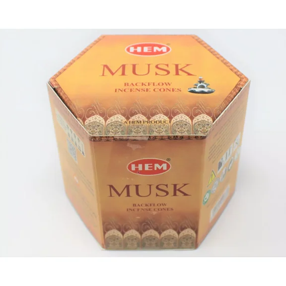 FORGE- Hem Musk Backflow Incense Cones: Pack 40 (Back Flow Cones, Fountain Style)