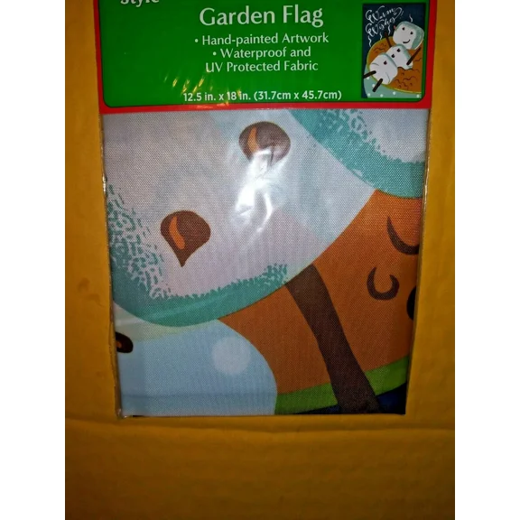 FORGE- Holiday Style Painted Artwork Garden Flag 12.5 X 18 Warm Wishes Marshmallow Man