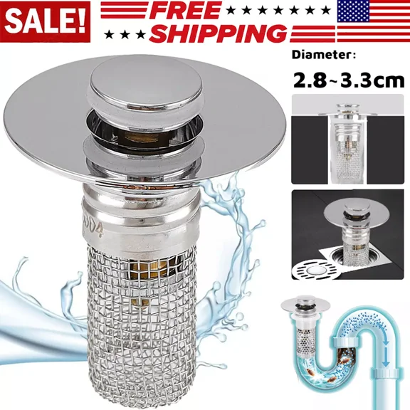FORGE- Kitchen Bathroom Sink Plug Pop-Up Stopper Wash Basin Core Bounce Drain Filter