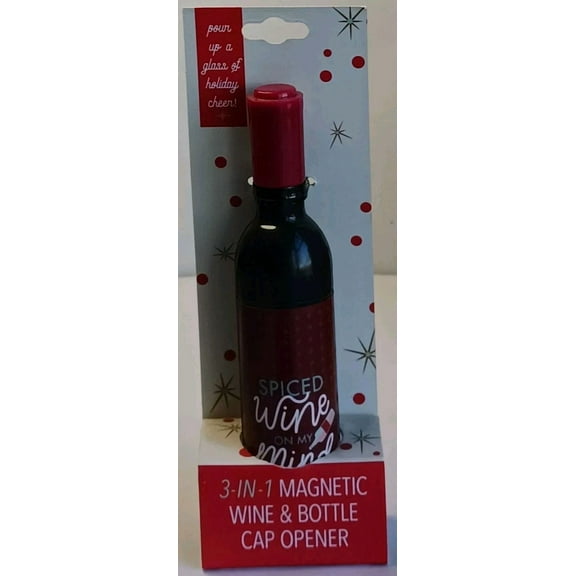 FORGE- (Lot Of Four) 3 In 1 Magnetic Wine & Bottle Cap Opener Cork Screw Brand New