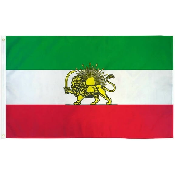 FORGE- New 3X5 Ft Old Iran Lion Persia Iranian Persian Flag Better Quality Usa Seller