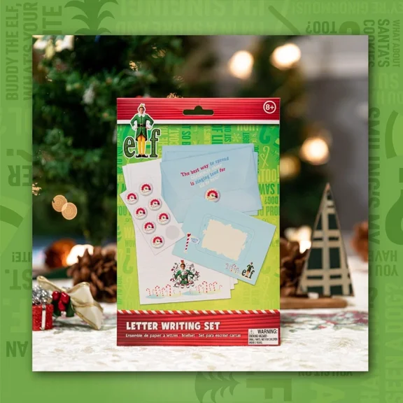 FORGE- New! Buddy The Elf Letters To Santa Set 20 Sheets Paper 10 Envelopes & Stickers