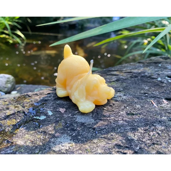 FORGE- Playing Puppy Beeswax Candle, Natural Bees Wax Candles, Dog, Puppy, Doggo, Pure