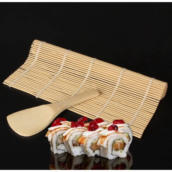 FORGE- Sushi Maker Kit Rice Roll Mold Diy Kitchen Mould Roller Mat Rice Paddle Set