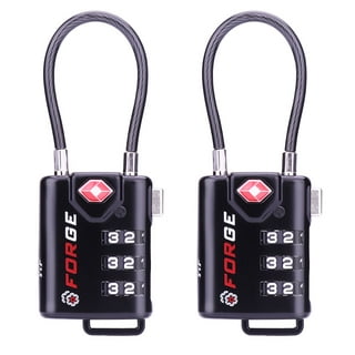 TSA Luggage Locks (2 Pack) - 4 Digit Combination Steel Padlocks