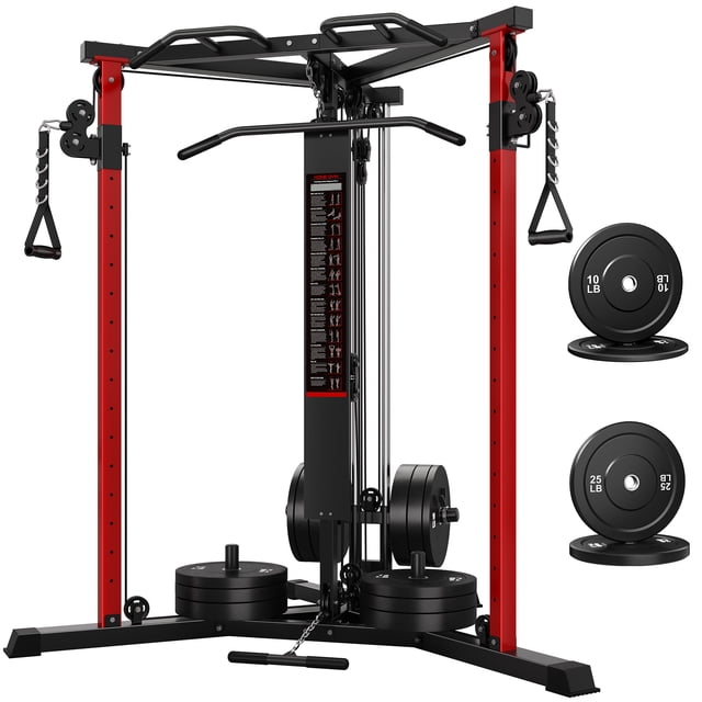 FORGEMUS Cable Crossover Machine, Multi‑Functional Home Gym Trainer ...