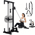 thumbnail image 1 of FORGEMUS Cable Crossover Machine with 16 Positions, Wall Mounted Lat Pulldown & Functional Trainer for Home Gym, Space Saving Pulley Tower, 1 of 10