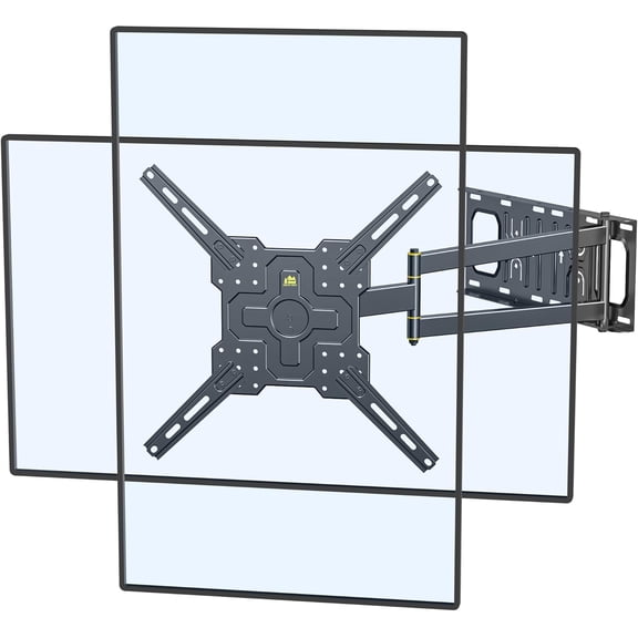 FORGING MOUNT Corner TV Mount with 25.6" Long Arm,Landscape to Portrait Full Motion TV Wall Mount Swivel Tilt Heavy Duty Wall Mount Bracket for 26-65 Screens,Load 77lbs,VESA 400x400mm,Fit 16" Stud