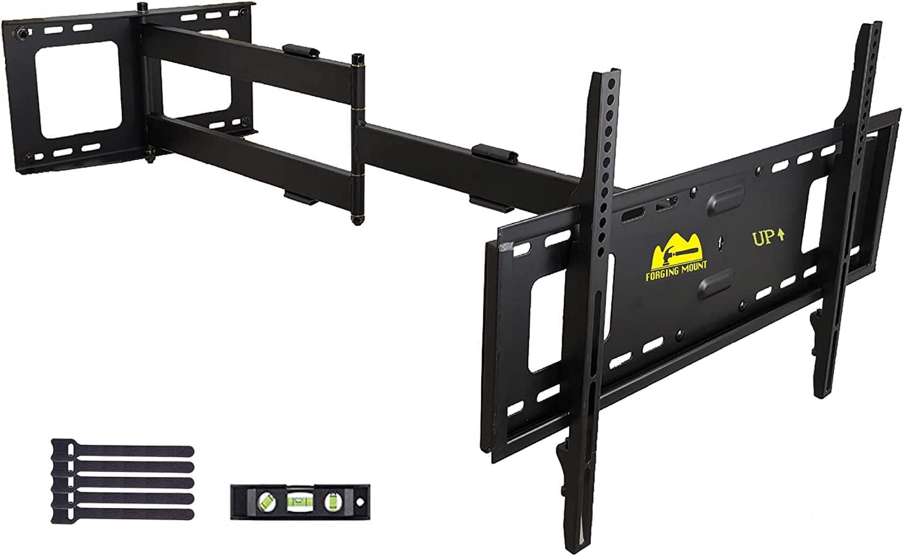 Black Carbon Steel Full Motion TV Wall Mount with 43-Inch Arm