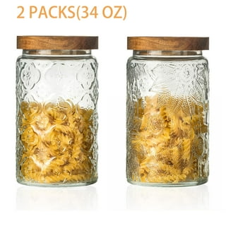 Premium Retro Spray Glass Storage Jars With Labels - Perfect For