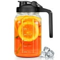 thumbnail image 1 of FORHVIPS Glass Tea Pitcher with Lid,32OZ/600ML/1Qt Mason Jar Pitcher,1/4 Gallon Water Jug with Pour Spout Handle,Water Pitcher with Wide Mouth for Brew Coffee,Ice Beverage,Juice,Lemonade,Sun Tea, 1 of 7