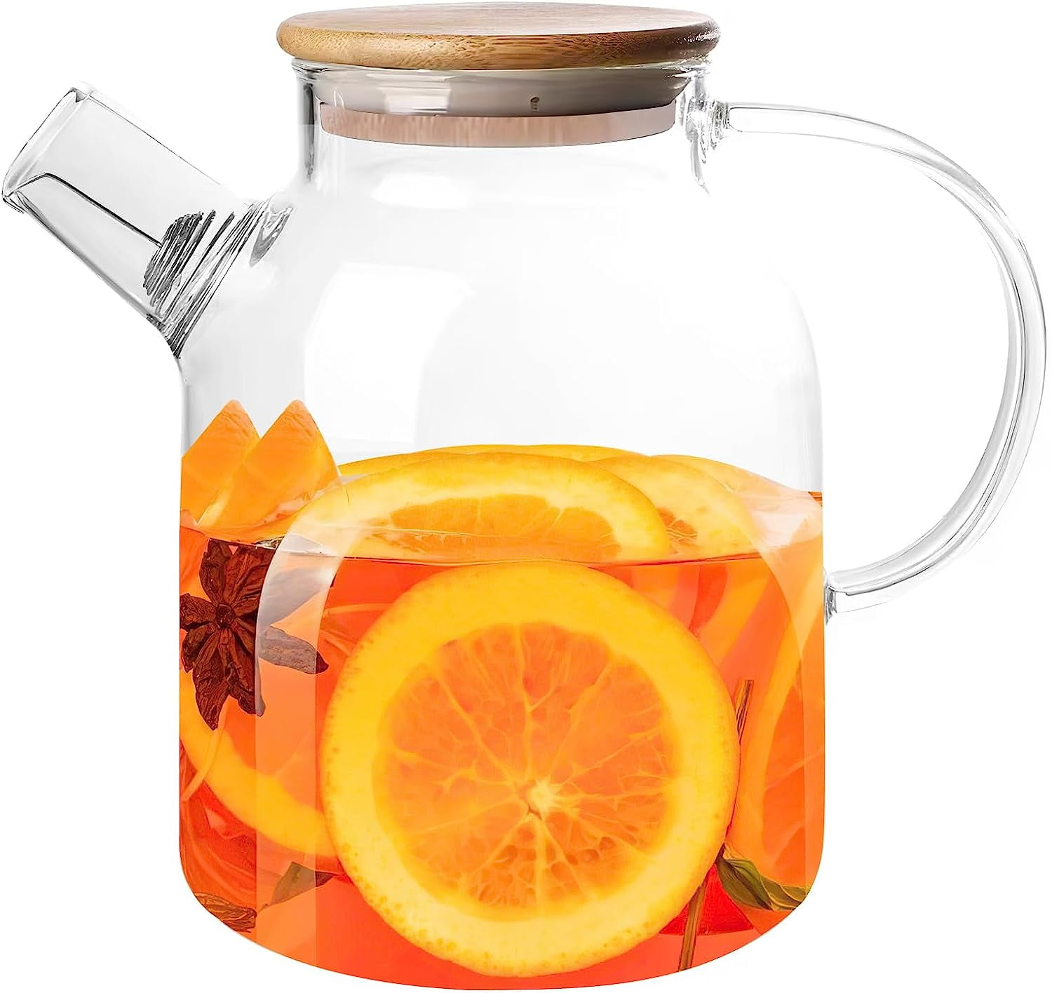 FORHVIPS Glass Teapot Stovetop & Microwave Safe,61oz/1800ml Glass