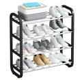 thumbnail image 1 of FORHVIPS Shoe Rack,4-Tier Stackable Shoe Organizer,Stainless Steel Shoe Storage Shelf Organizer,12 Pairs Shoe Rack for Closet Entryway,Dorm Room,Easy to Assemble,Sliver, 1 of 8